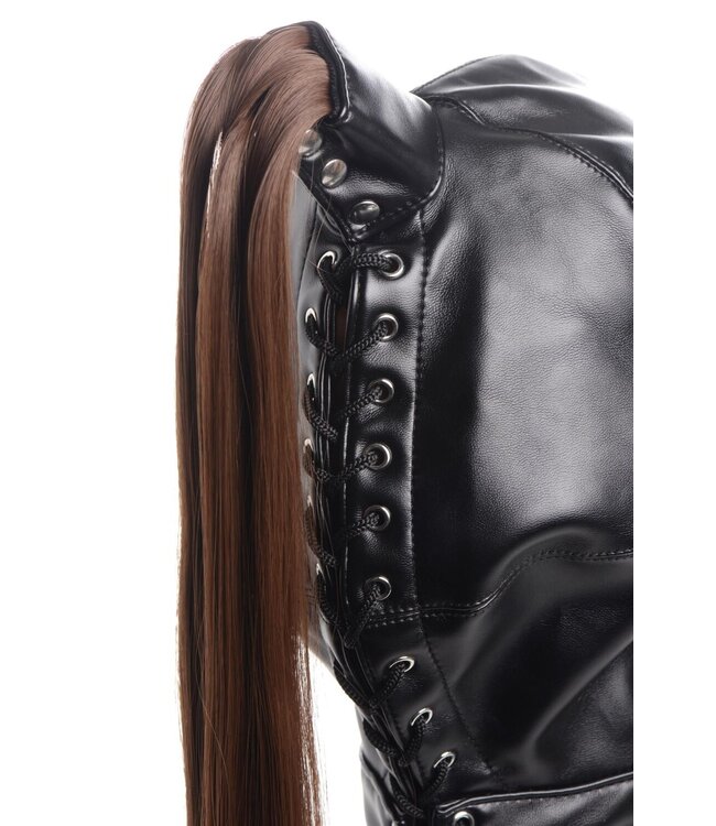 XR Brands Bondage Hoofd Masker Met Paardenstaart