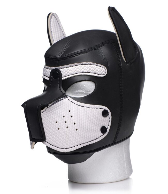 XR Brands Spike Puppy BDSM Hood - Zwart/Wit