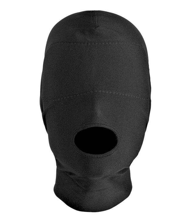 XR Brands XR Brands - Open Mond Masker Met Gewatteerd Oogmasker - Zwart