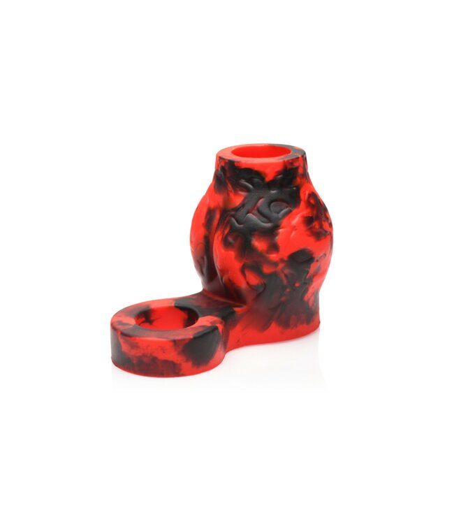 XR Brands Creature Cocks - Hell Hound Ballstretcher - Rood