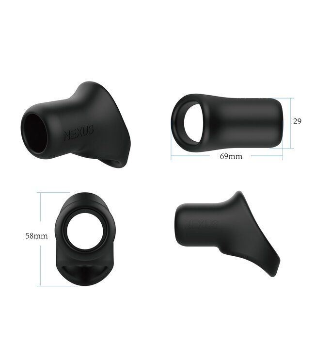 Nexus Nexus - RISE Siliconen Cock en Balls houder - Zwart