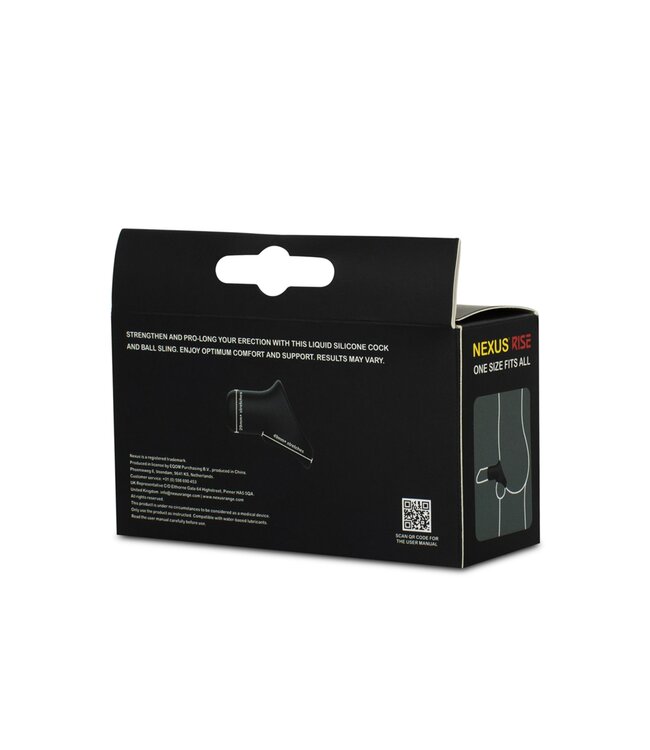 Nexus Nexus - RISE Siliconen Cock en Balls houder - Zwart