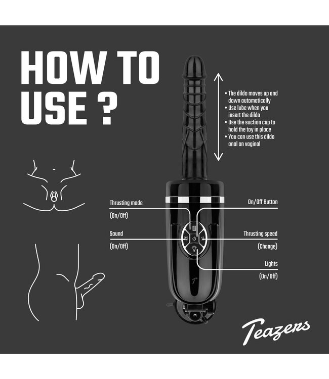 Teazers Teazers Stotende en Vibrerende Dildo