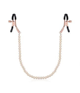 Rosy Gold Rosy Gold - Tepelklemmen met parelketting - Verstelbaar Design