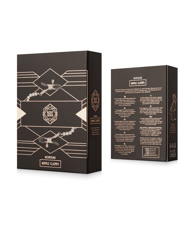 Rosy Gold Rosy Gold - Tepelklemmen met parelketting - Verstelbaar Design