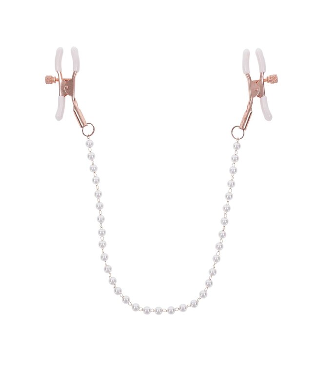Sportsheets Sportsheets – Peaches ‘n CreaMe Pearl Nipple Clamps – Crème
