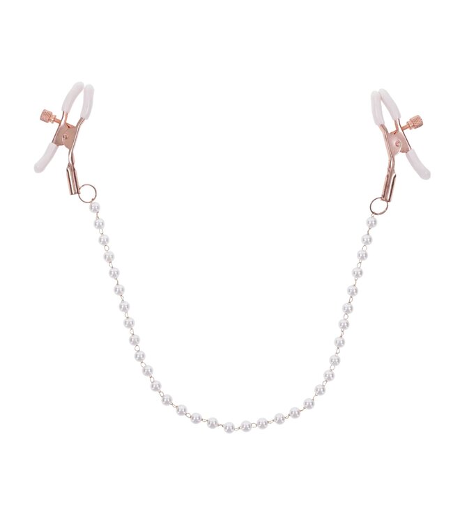 Sportsheets Sportsheets – Peaches ‘n CreaMe Pearl Nipple Clamps – Crème