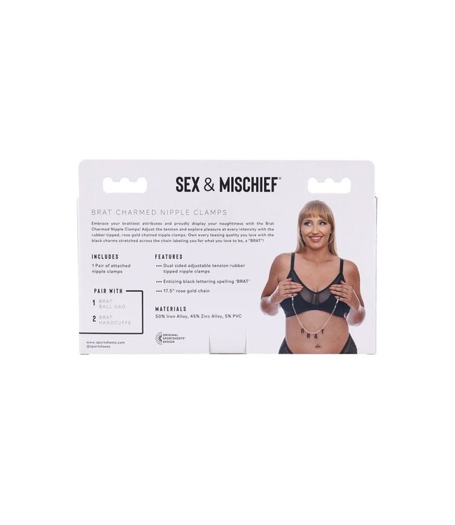 Sportsheets Sportsheets - Sex & Mischief Brat Charmed Nipple Clamps