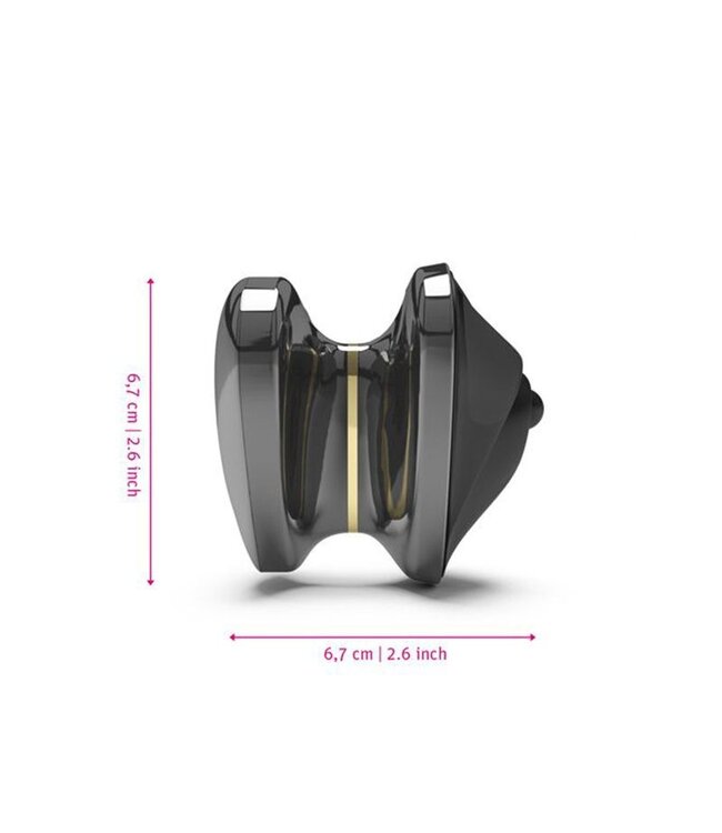 Mystim Mystim - Hearts Desire eStim Lay-On Vibrator Zwart