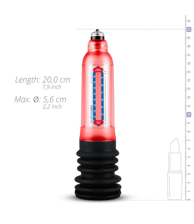 Bathmate Bathmate Hydro 7 Penispomp - Rood