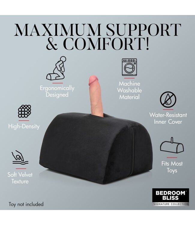 XR Brands Love Toy Kussen - Zwart