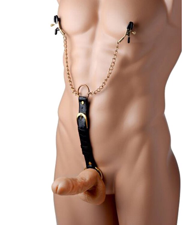 XR Brands Penitentiary Tepelklemmen Met Cockring