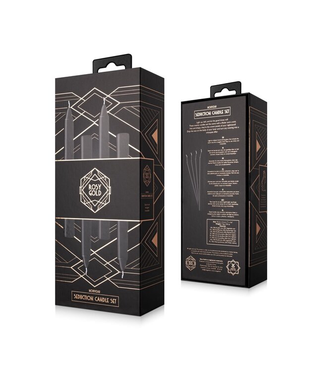 Rosy Gold Rosy Gold - Seduction Candle Set - Zwart