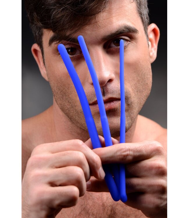 XR Brands Master Series - Invasion Siliconen Dilator Sound Trainer Set - Blauw