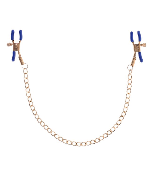 Sportsheets Cougar Tepelklemmen met Ketting - Goud