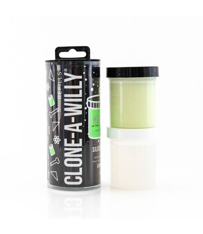 Clone a Willy Clone-A-Willy - Navulling Siliconenrubber - Glow in the Dark Groen