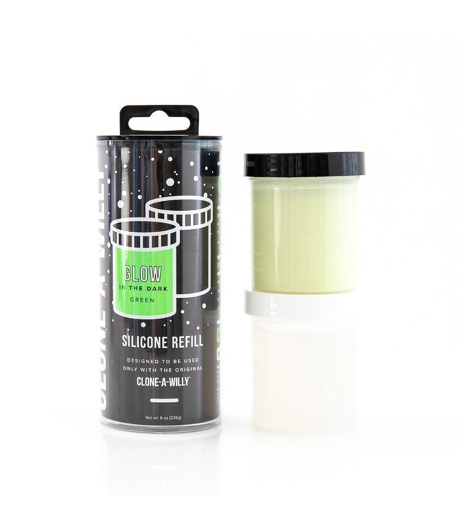 Clone a Willy Clone-A-Willy - Navulling Siliconenrubber - Glow in the Dark Groen