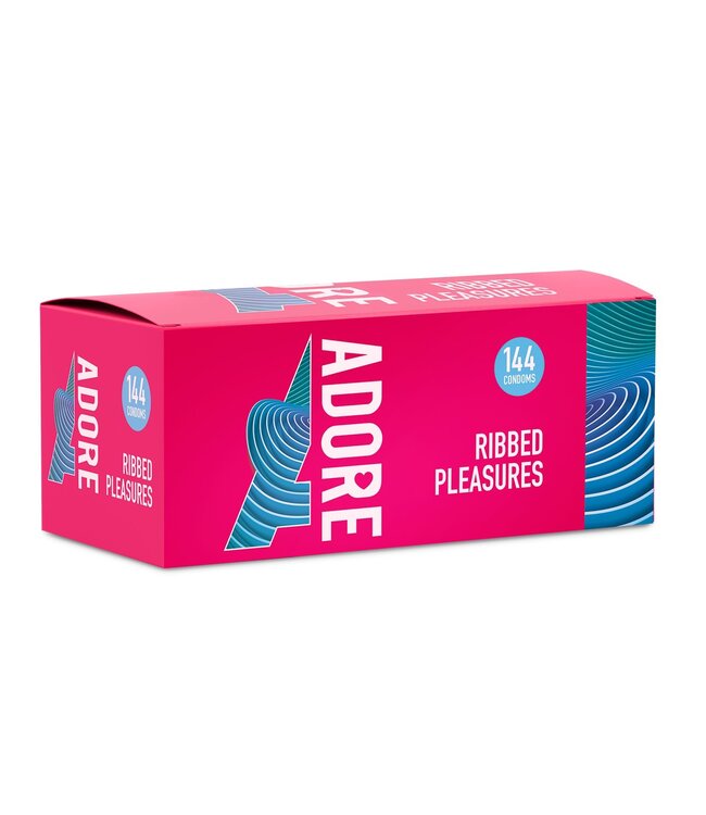 Pasante Adore Ribbed Pleasure condooms 144 stuks
