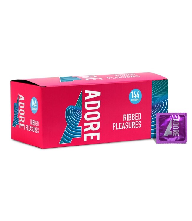 Pasante Adore Ribbed Pleasure condooms 144 stuks