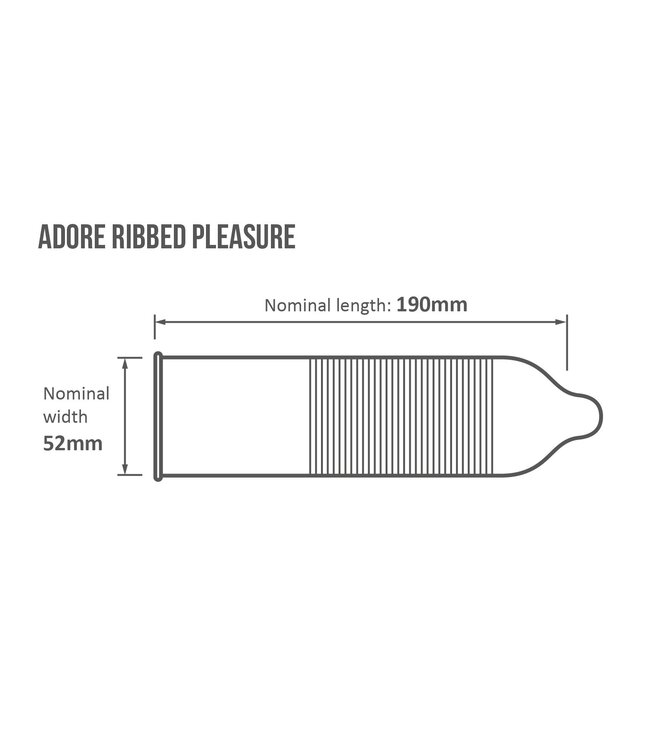 Pasante Adore Ribbed Pleasure condooms 144 stuks