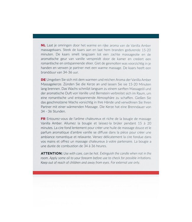 Exotiq Exotiq Massagekaars Vanille Amber - 200g