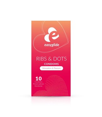 EasyGlide EasyGlide - Ribs and Dots Condooms - 10 stuks
