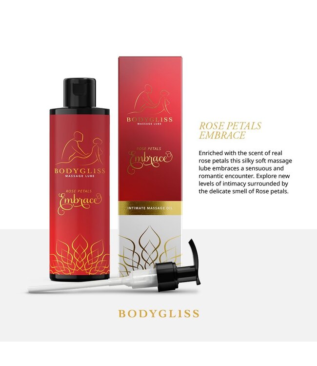 BodyGliss BodyGliss - Massage Olie En Glijmiddel in 1 Rozenblaadjes -150 ml