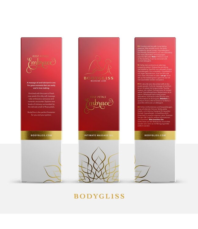 BodyGliss BodyGliss - Massage Olie En Glijmiddel in 1 Rozenblaadjes -150 ml