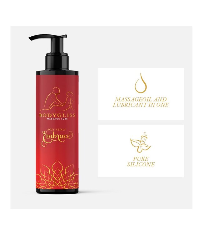 BodyGliss BodyGliss - Massage Olie En Glijmiddel in 1 Rozenblaadjes -150 ml