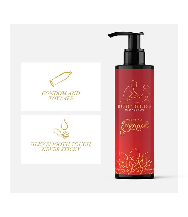 BodyGliss BodyGliss - Massage Olie En Glijmiddel in 1 Rozenblaadjes -150 ml