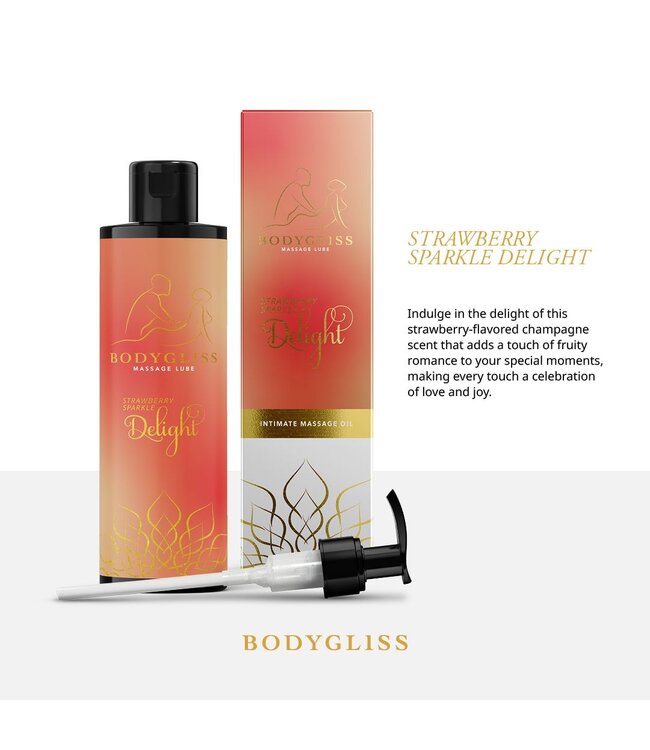 BodyGliss BodyGliss - Massage Olie En Glijmiddel in 1 Aardbei & Champagne - 150 ml
