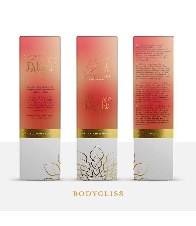 BodyGliss BodyGliss - Massage Olie En Glijmiddel in 1 Aardbei & Champagne - 150 ml