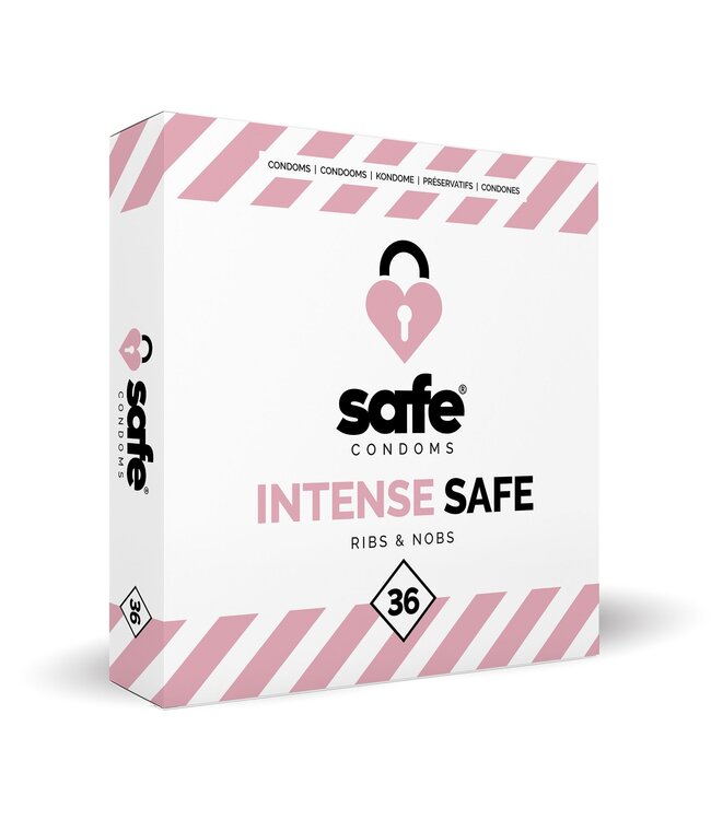 Safe SAFE - Condooms - Ribbels & Noppen - 36 stuks