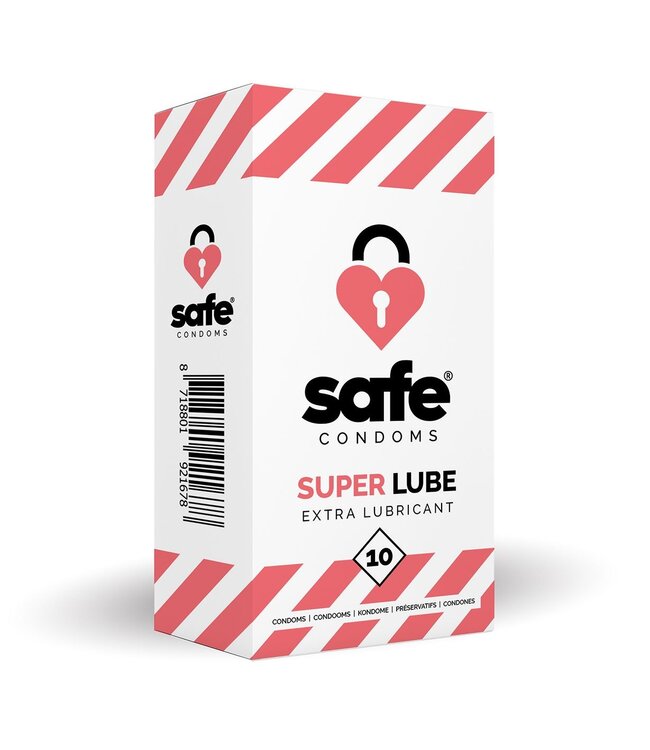 Safe SAFE - Condooms Met Extra Glijmiddel - Superlube - 10 stuks