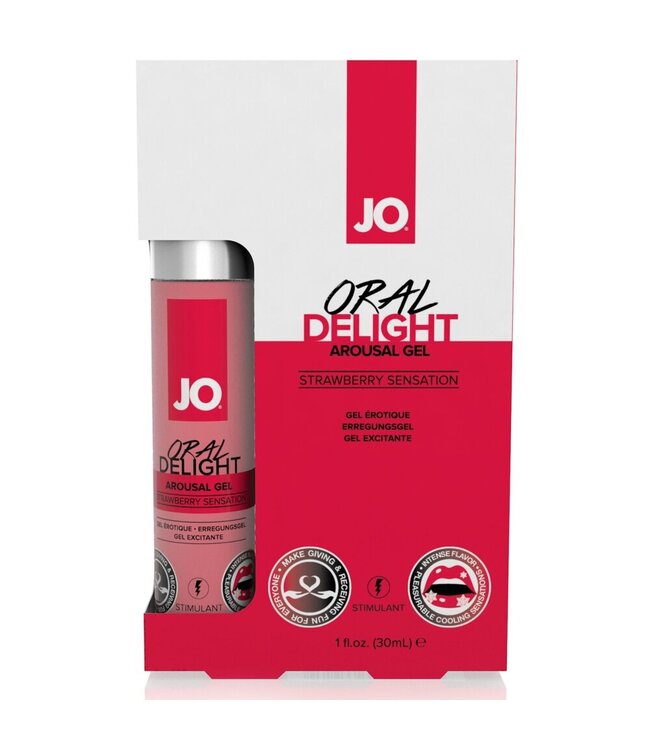 System JO JO - Oral Delight Stimulerende Clitoris Gel Aardbei - 30 ml