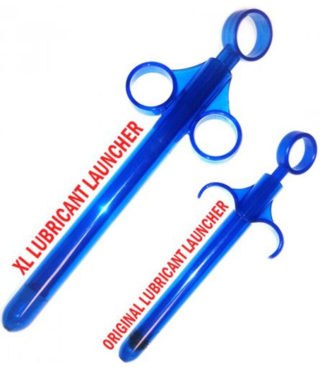 XR Brands CleanStream - XL Glijmiddel Launcher - Blauw