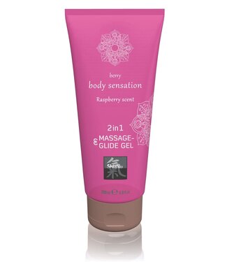 Shiatsu Massage- & Glide Gel 2 in 1 - Framboos
