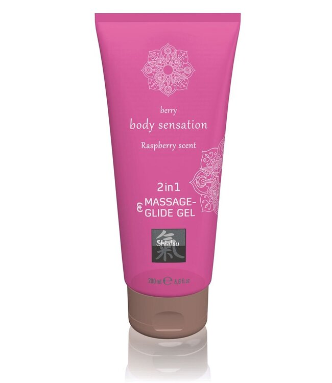 Shiatsu Massage- & Glide Gel 2 in 1 - Framboos
