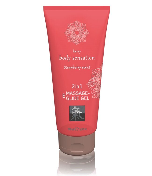 Shiatsu Massage- & Glide Gel 2 in 1 - Aardbei