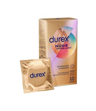 Durex Durex - Condooms Nude Extra Glijmiddel - 10 stuks