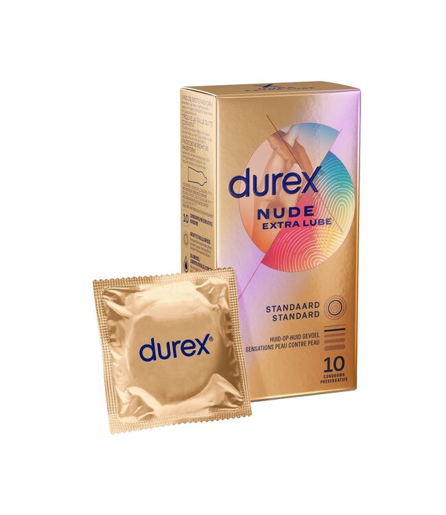 Durex Durex - Condooms Nude Extra Glijmiddel - 10 stuks