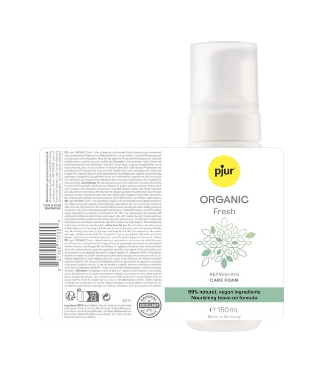 Pjur Pjur - ORGANIC Fresh Intimate Foam - 150ml