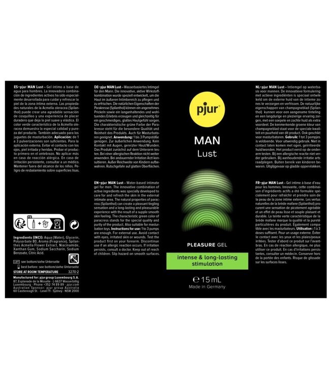 Pjur Pjur - MAN Lust Pleasure Gel - 15ml