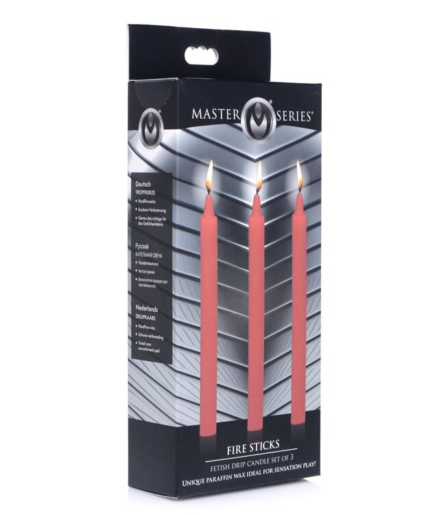XR Brands XR Brands - Fire Sticks Fetish Drip Kaarsen - Rood