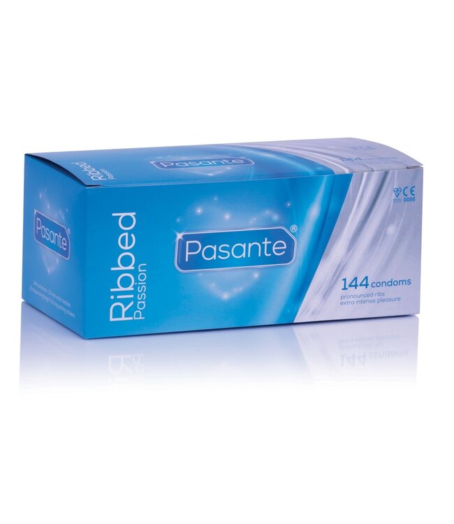 Pasante Pasante Ribbed Condooms - 144 stuks