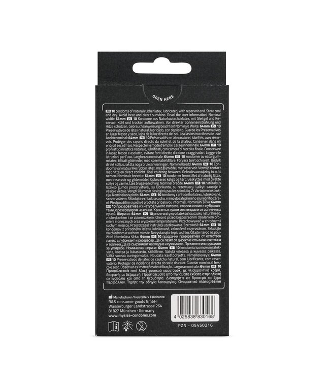 My.Size MY.SIZE Pro 64 mm Condooms - 10 stuks