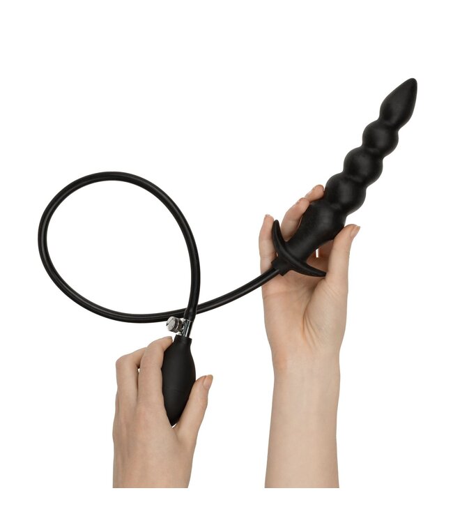 Easytoys Anal Collection Anal Collection - Opblaasbare Dildo met Pomp 20 cm - Zwart