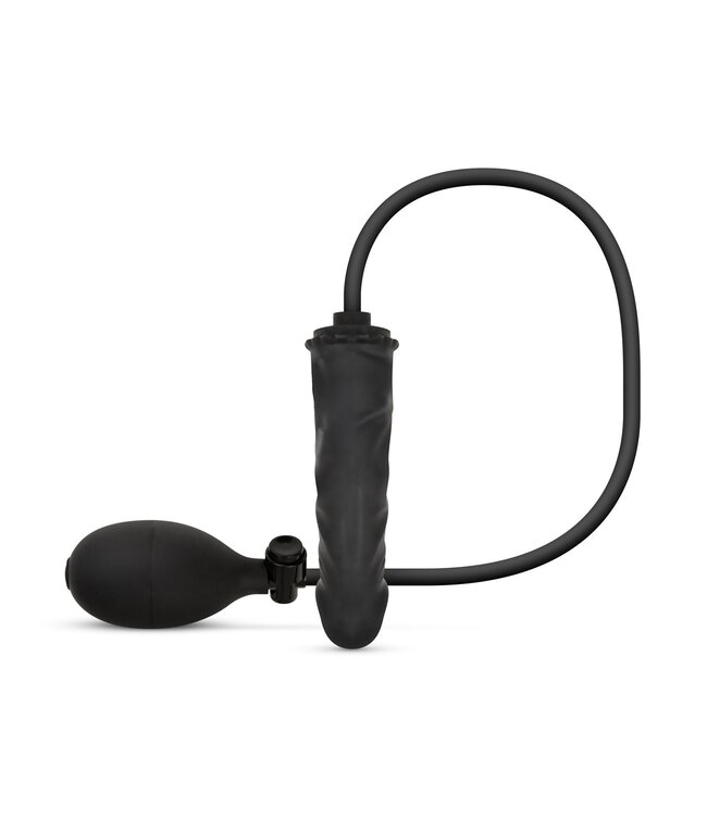 Easytoys Anal Collection Anal Collection - Opblaasbare Dildo met Pomp 14,5 cm - Zwart