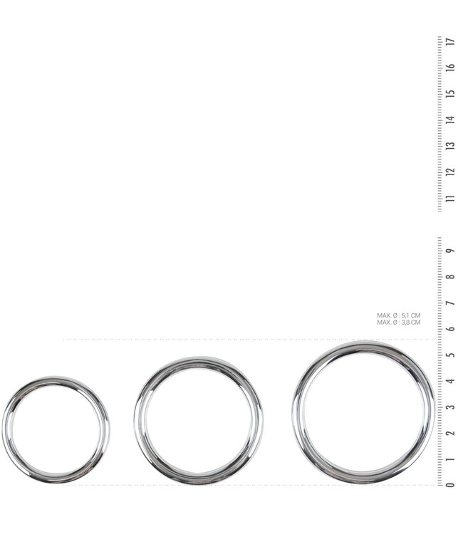 Sinner Gear Unbendable Sinner - Metalen Cock- En Balring Set