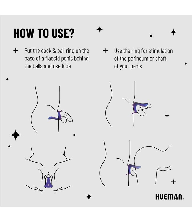 Hueman Hueman - Vibrerende Strap-on Cockring